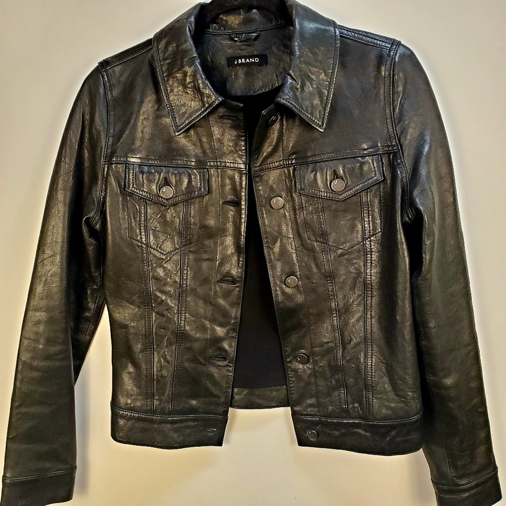 I'mJ Brand Black Lamb Leather Jacket